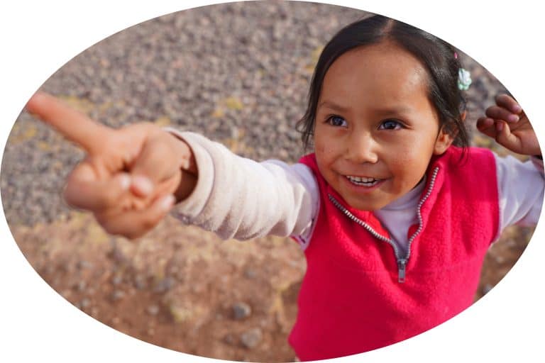 student at kids community project cusco peru