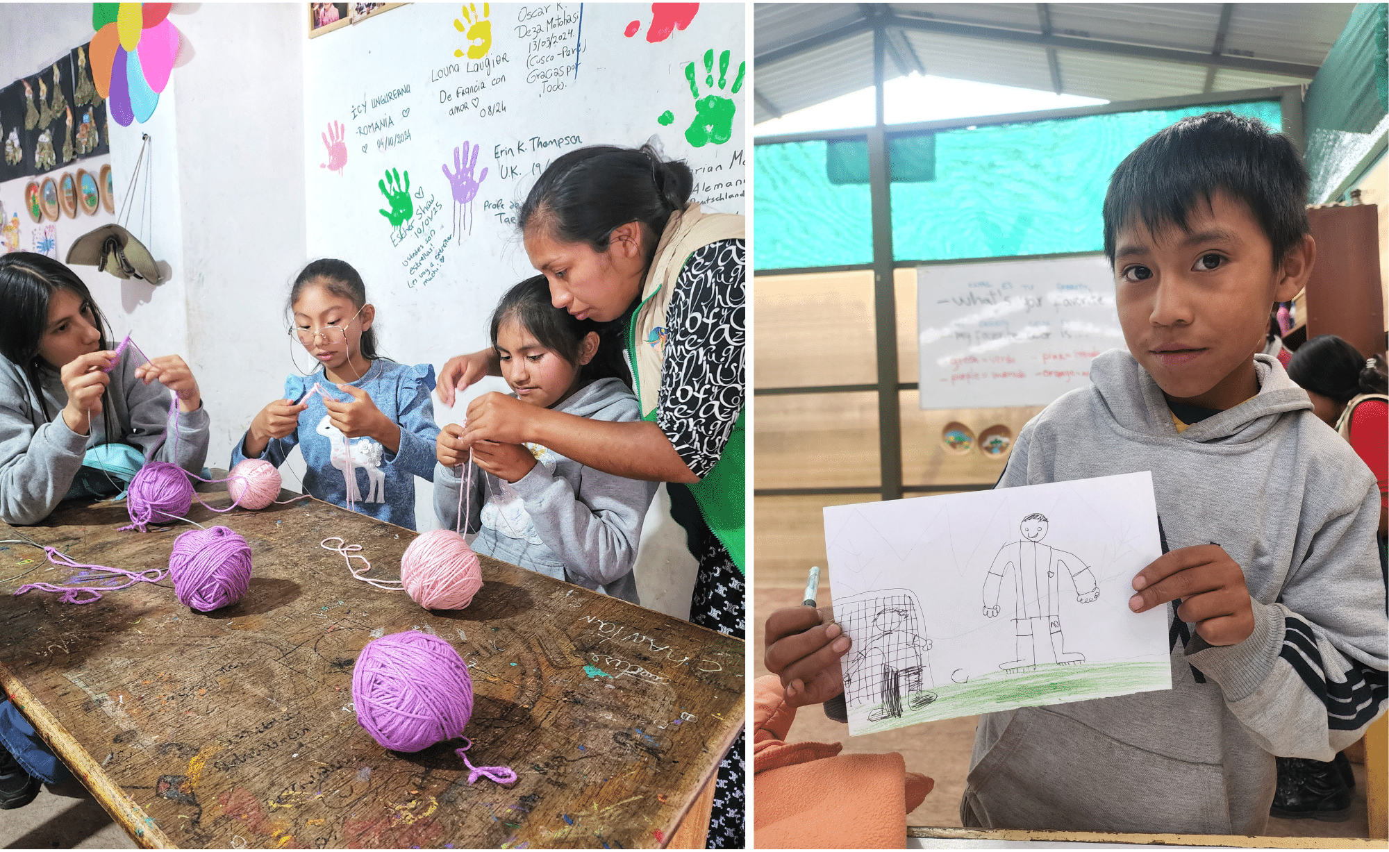 Miluska’s crochet and drawing club Friday Activities