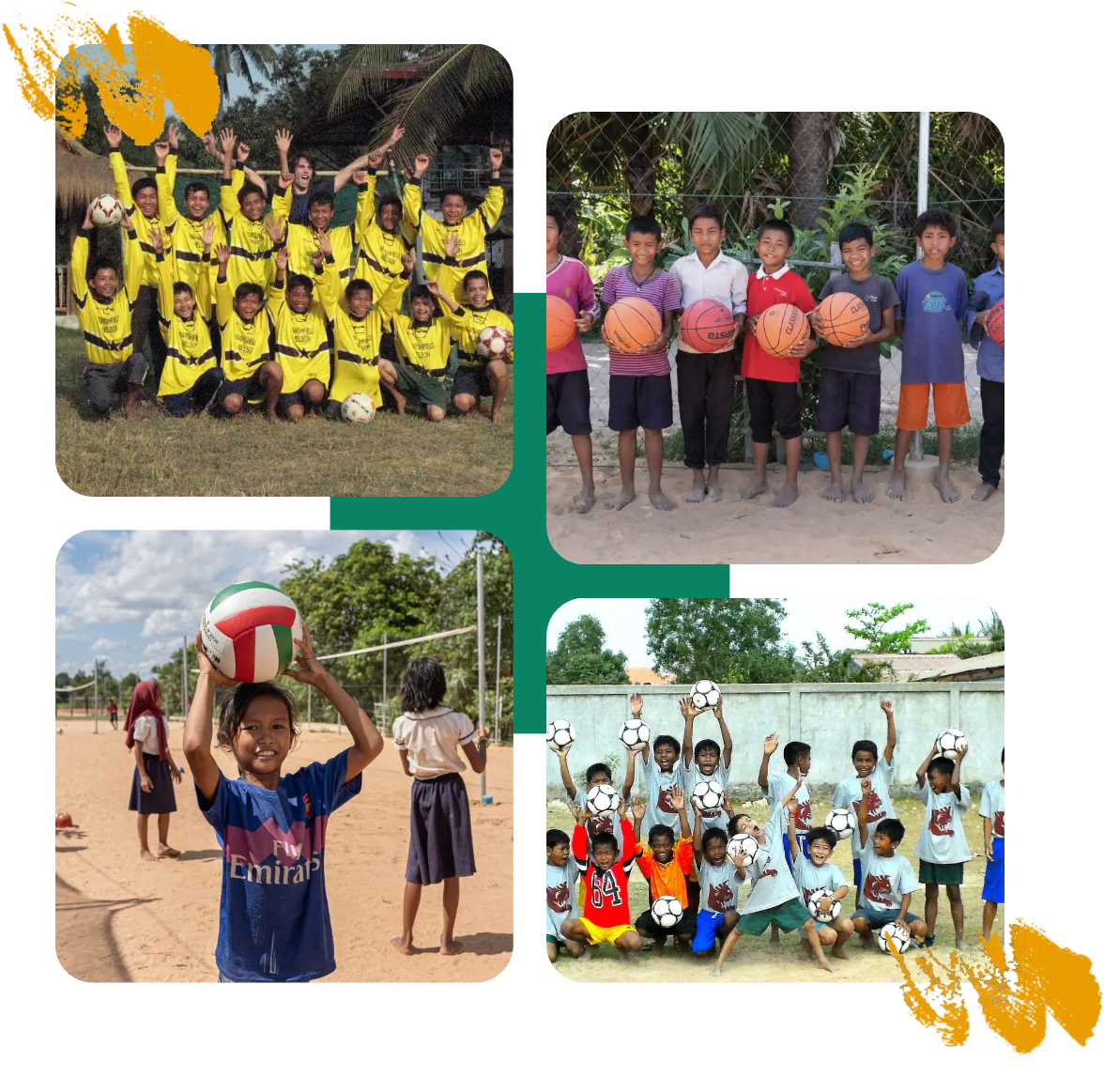 Teams and young players from Globalteer’s Sports Programme in Cambodia Teams and young players from Globalteer’s Sports Programme in Cambodia