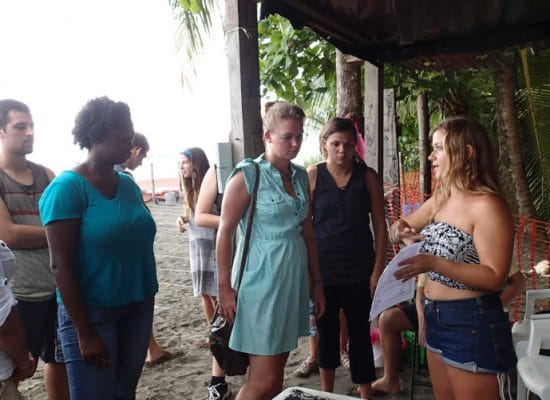 Volunteer training session in Costa Rica"