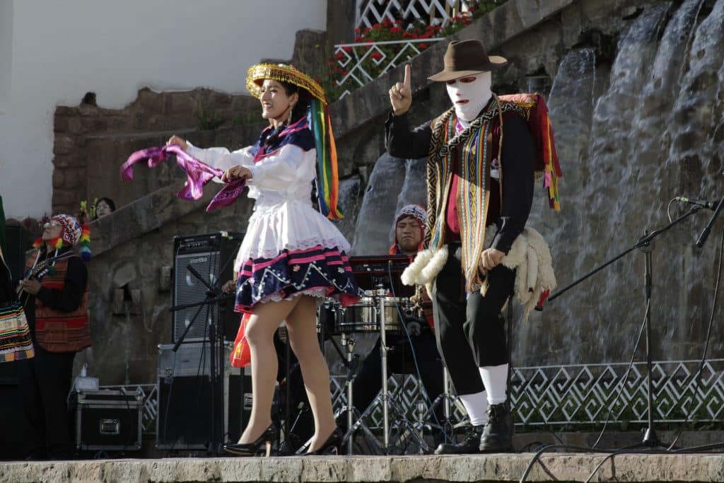Traditional Andean dancers in Cusco