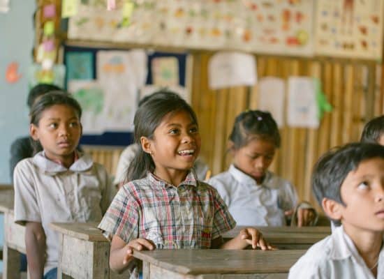 Volunteer class in Cambodia