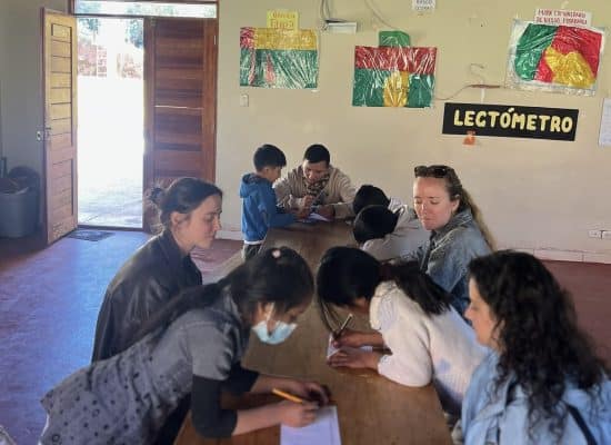 Lesson at the mobile library"