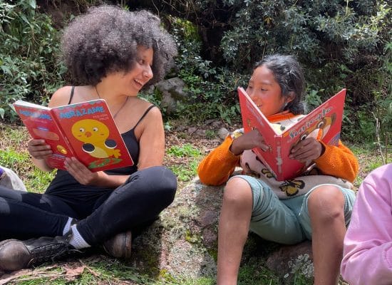 Literacy classes in the Peruvian Andes"