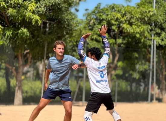 Volunteer sports coach in Cambodia"