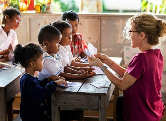 Volunteering abroad at an orphanage"