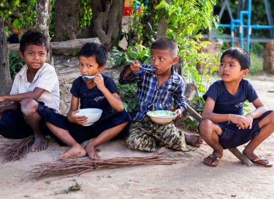 Food support program benefiting Cambodian children"