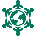 Icon of people around a globe