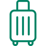Outline icon of a suitcase