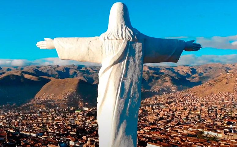 View over Cusco from Cristo Blanco